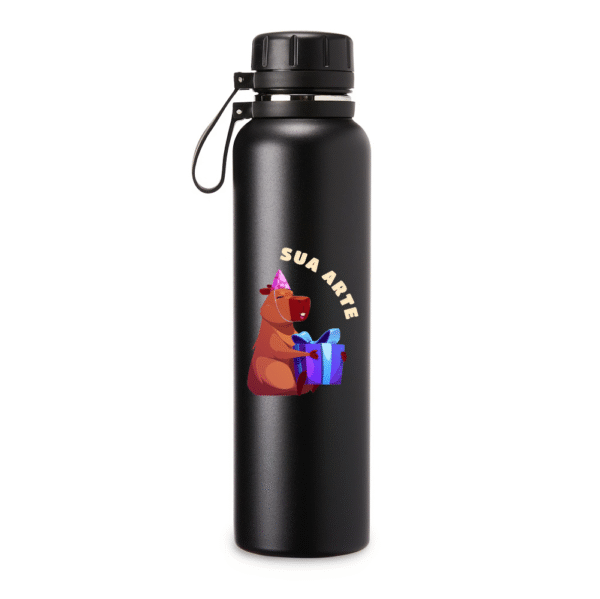 Garrafa Térmica - 1 Litro Personalizada Com a Sua Arte
